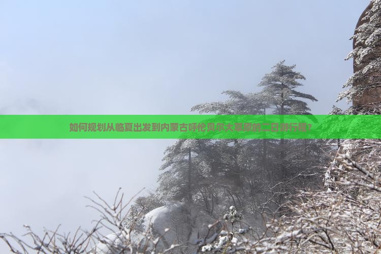 如何规划从临夏出发到内蒙古呼伦贝尔大草原的二日游行程？