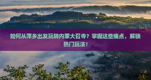 如何从萍乡出发玩转内蒙大召寺？掌握这些痛点，解锁热门玩法！