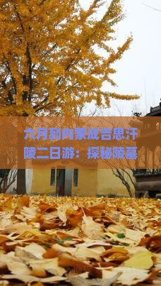 六月到内蒙成吉思汗陵二日游：探秘陵墓门票攻略与行程指南