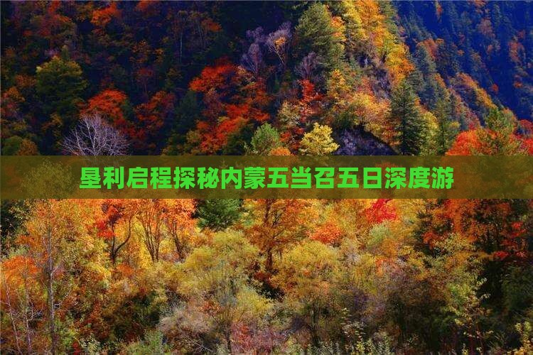 垦利启程探秘内蒙五当召五日深度游