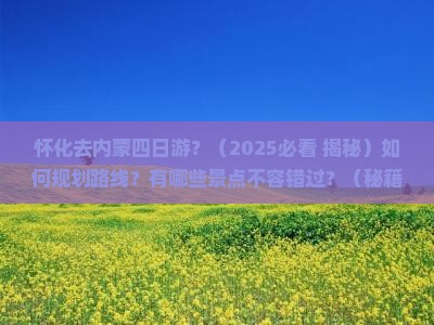 怀化去内蒙四日游 怀化去内蒙四日游