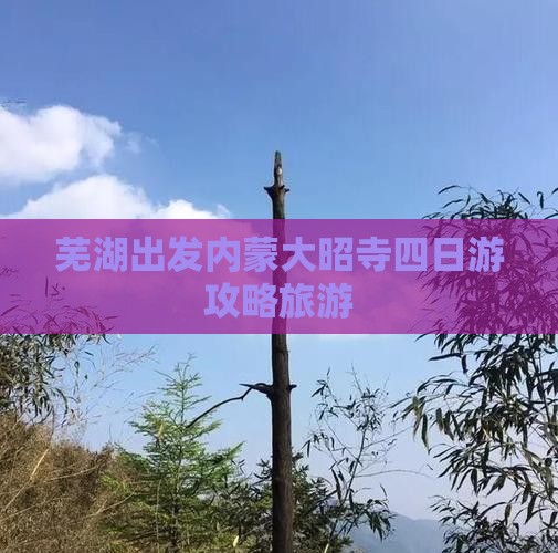 芜湖去内蒙大召寺四日游