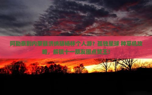 阿勒泰到内蒙额济纳胡杨林个人游？孤独星球+种草机攻略，解锁十一朋友圈点赞王！