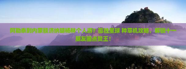 阿勒泰到内蒙额济纳胡杨林个人游？孤独星球+种草机攻略，解锁十一朋友圈点赞王！