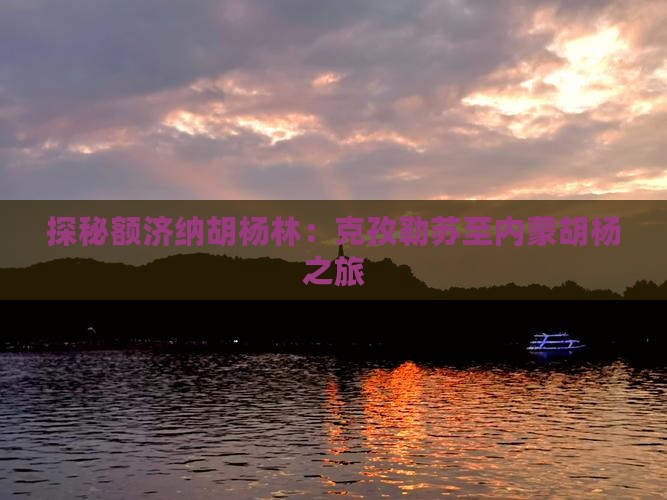 探秘额济纳胡杨林：克孜勒苏至内蒙胡杨之旅