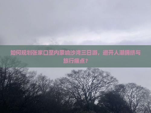 如何规划张家口至内蒙响沙湾三日游，避开人潮拥挤与旅行痛点？