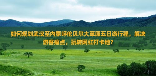 如何规划武汉至内蒙呼伦贝尔大草原五日游行程，解决游客痛点，玩转网红打卡地？