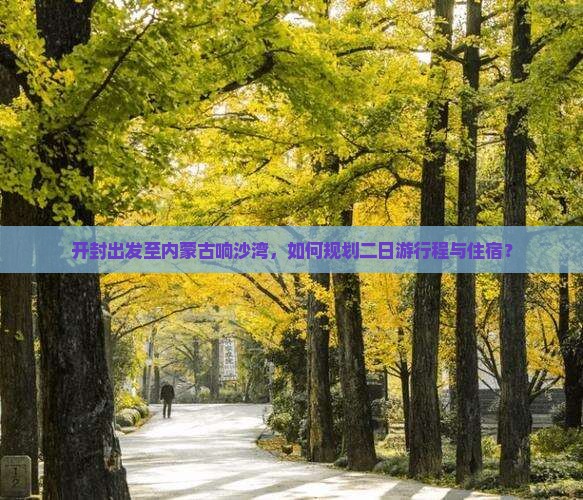 开封出发至内蒙古响沙湾，如何规划二日游行程与住宿？