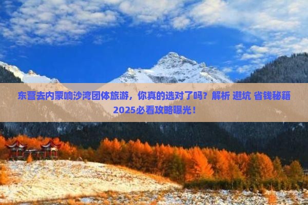 东营去内蒙响沙湾团体旅游