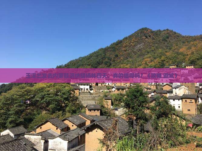 玉溪到内蒙额济纳胡杨林四日游