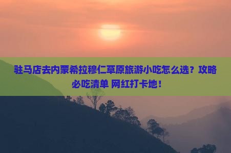 驻马店去内蒙希拉穆仁草原旅游小吃