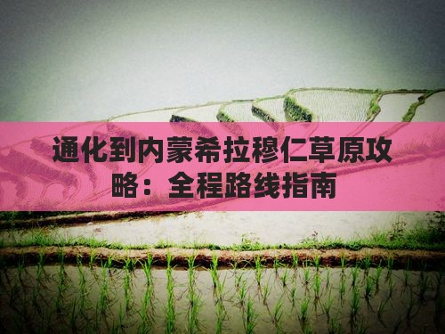 通化到内蒙希拉穆仁草原攻略：全程路线指南
