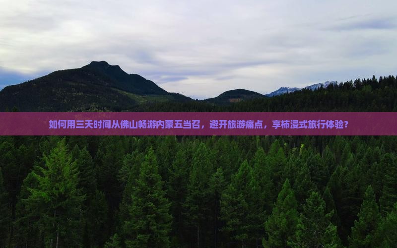 如何用三天时间从佛山畅游内蒙五当召，避开旅游痛点，享柿浸式旅行体验？