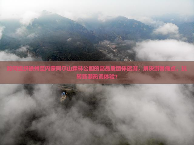 如何组织徐州至内蒙阿尔山森林公园的高品质团体旅游，解决游客痛点，玩转新潮热词体验？