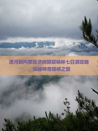 漯河到内蒙额济纳旗胡杨林七日游攻略，探秘神奇胡杨之旅