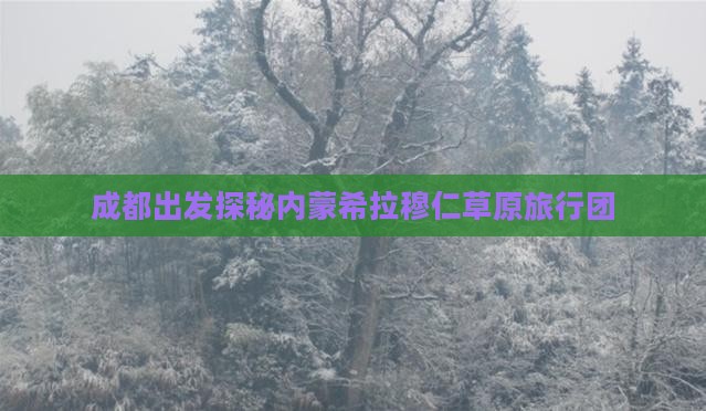 成都出发探秘内蒙希拉穆仁草原旅行团