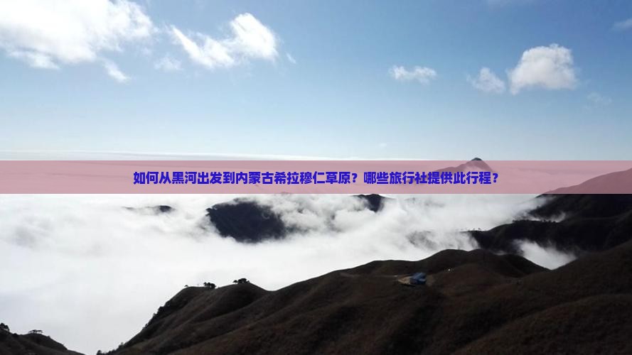 如何从黑河出发到内蒙古希拉穆仁草原？哪些旅行社提供此行程？