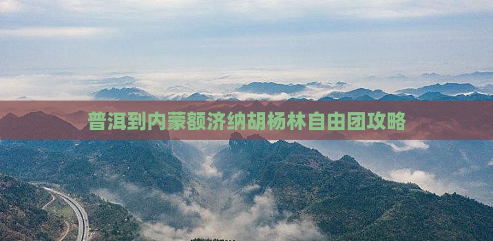 普洱到内蒙额济纳胡杨林自由团