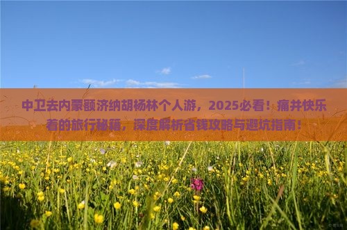 中卫去内蒙额济纳胡杨林个人游