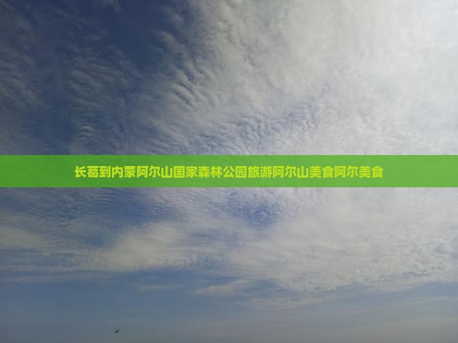 长葛到内蒙阿尔山国家森林公园旅游小吃