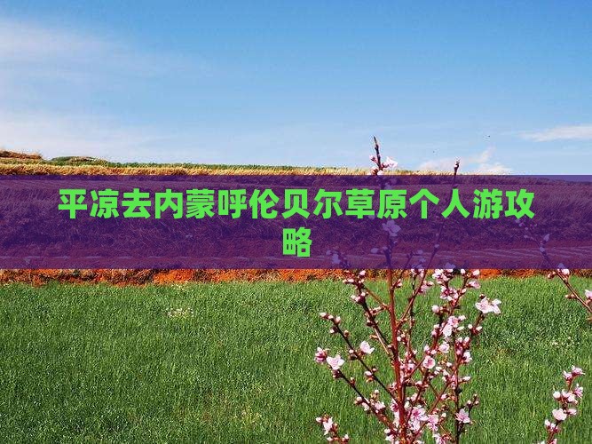 平凉去内蒙呼伦贝尔大草原个人游