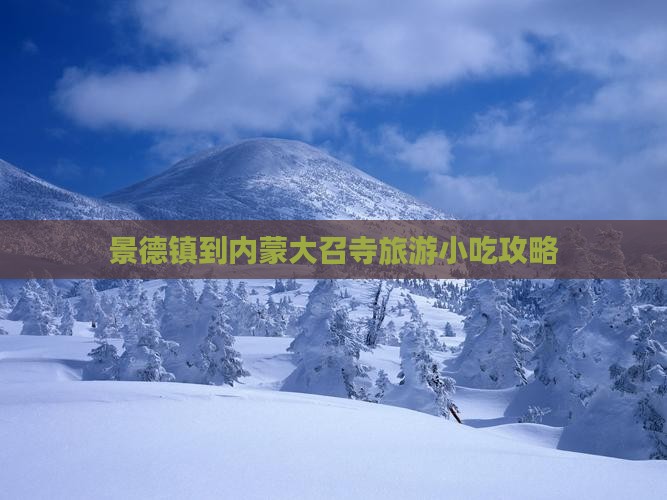 景德镇到内蒙大召寺旅游小吃攻略