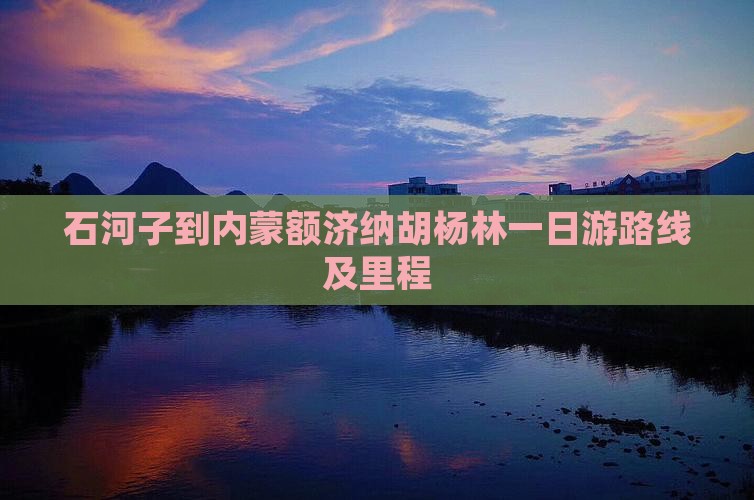石河子到内蒙额济纳胡杨林一日游路线及里程