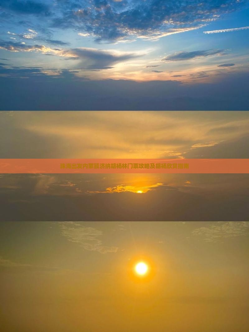 珠海出发内蒙额济纳胡杨林门票攻略及胡杨欣赏指南