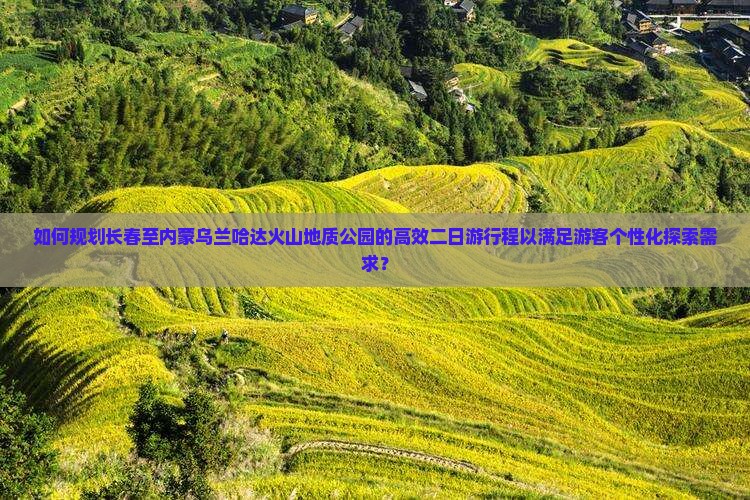 如何规划长春至内蒙乌兰哈达火山地质公园的高效二日游行程以满足游客个性化探索需求？