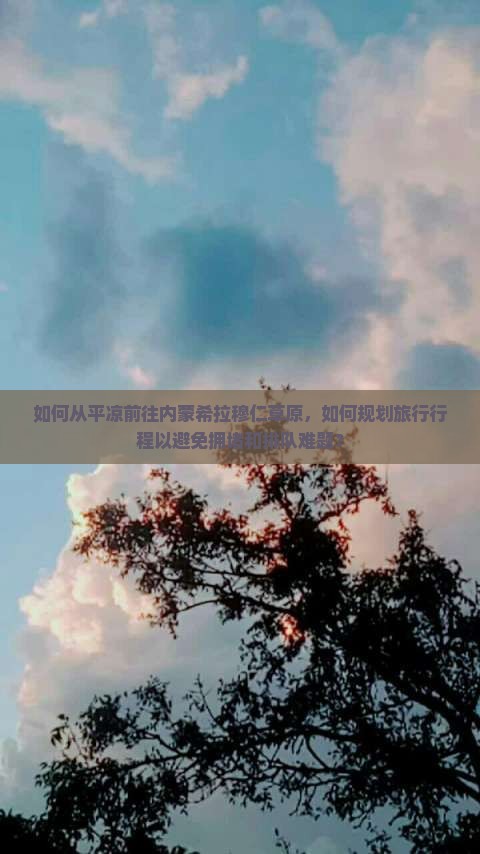 如何从平凉前往内蒙希拉穆仁草原，如何规划旅行行程以避免拥堵和排队难题？
