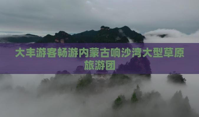 大丰游客畅游内蒙古响沙湾大型草原旅游团