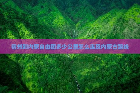 宿州到内蒙自由团