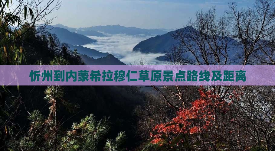 忻州到内蒙希拉穆仁草原景点路线及距离