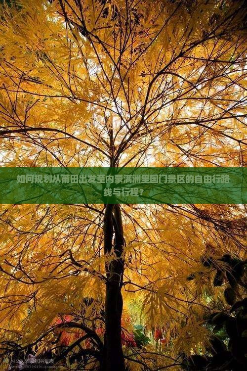 如何规划从莆田出发至内蒙满洲里国门景区的自由行路线与行程？