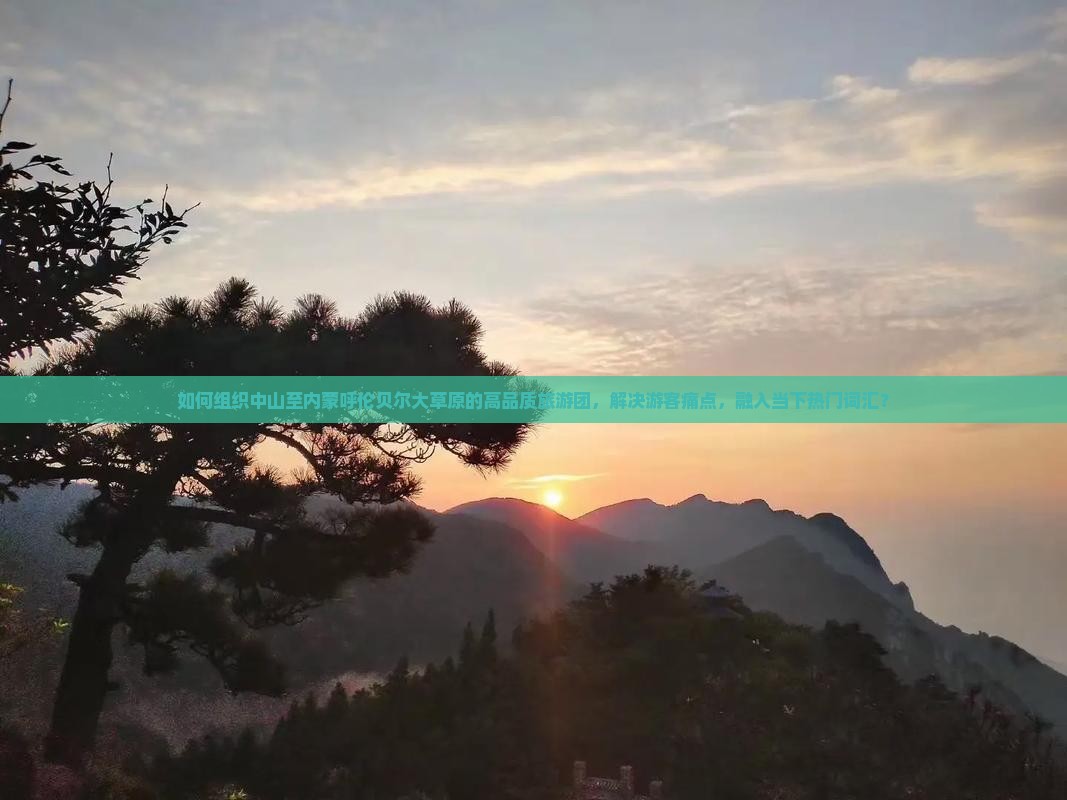 如何组织中山至内蒙呼伦贝尔大草原的高品质旅游团，解决游客痛点，融入当下热门词汇？