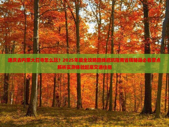 迪庆去内蒙大召寺一日游