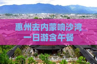 惠州去内蒙响沙湾一日游含午餐