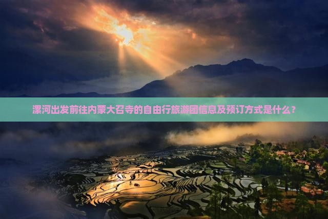 漯河出发前往内蒙大召寺的自由行旅游团信息及预订方式是什么？