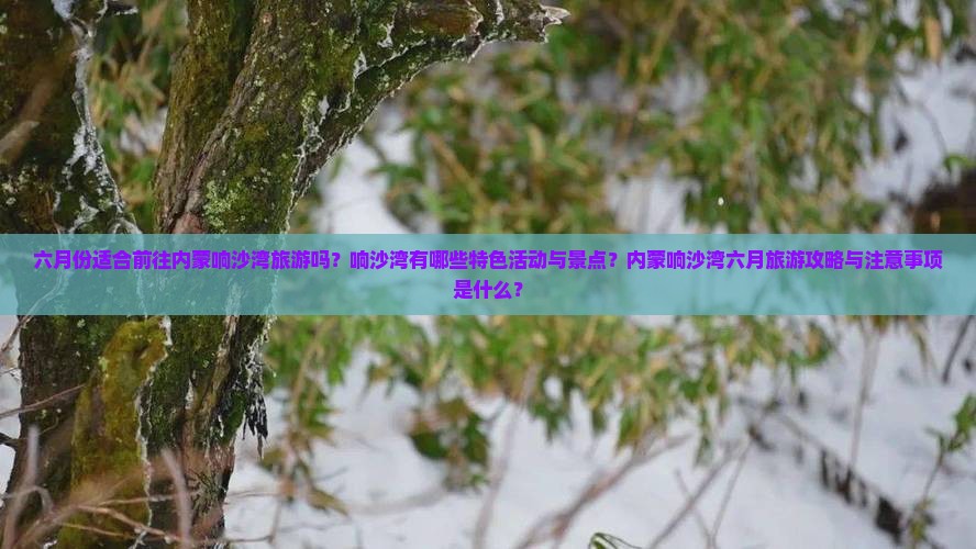六月份适合前往内蒙响沙湾旅游吗？响沙湾有哪些特色活动与景点？内蒙响沙湾六月旅游攻略与注意事项是什么？