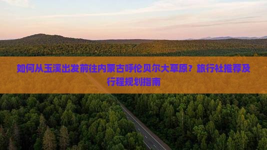 如何从玉溪出发前往内蒙古呼伦贝尔大草原？旅行社推荐及行程规划指南