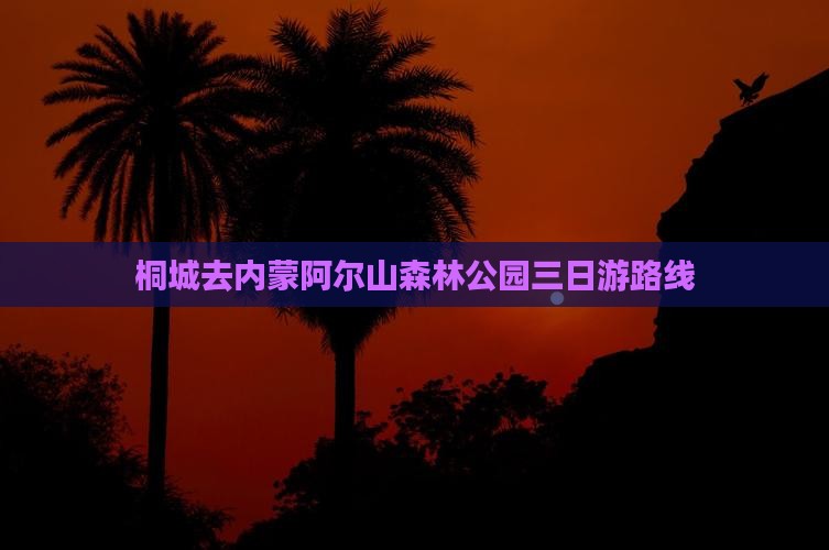 桐城去内蒙阿尔山国家森林公园三日游