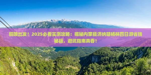 铜陵到内蒙额济纳胡杨林四日游