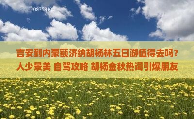 吉安到内蒙额济纳胡杨林五日游