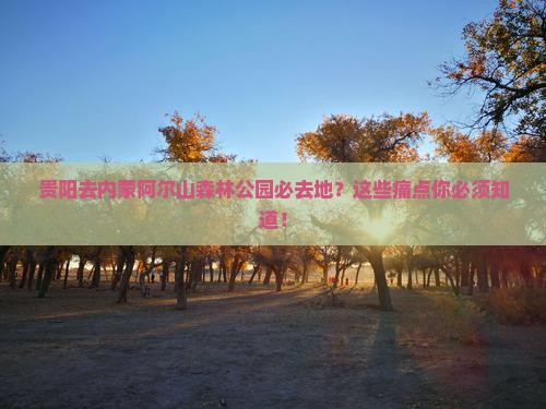 贵阳去内蒙阿尔山国家森林公园必去地