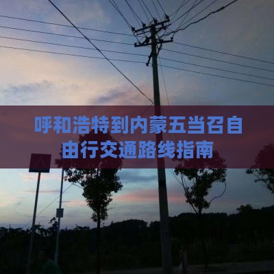 呼和浩特到内蒙五当召自由行交通路线指南