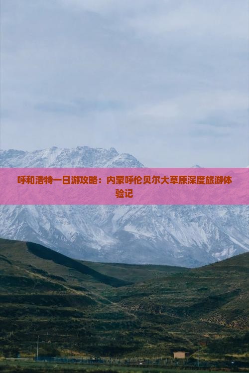 呼和浩特一日游攻略：内蒙呼伦贝尔大草原深度旅游体验记