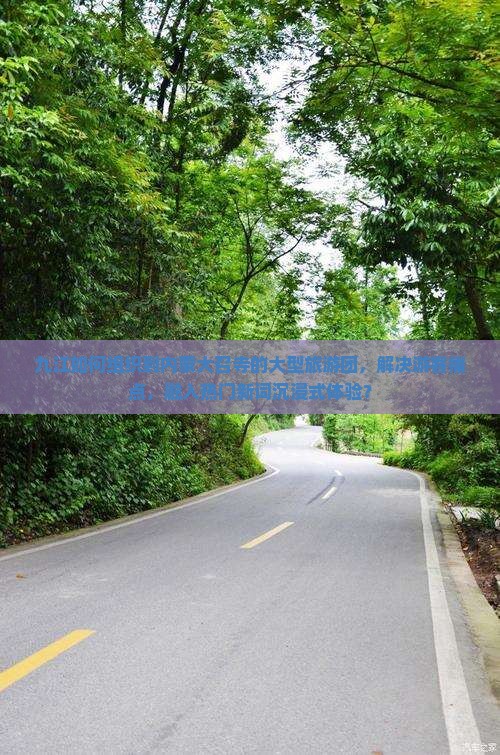 九江如何组织到内蒙大召寺的大型旅游团，解决游客痛点，融入热门新词沉浸式体验？