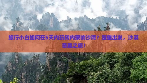 旅行小白如何在5天内玩转内蒙响沙湾？楚雄出发，沙漠奇趣之旅！