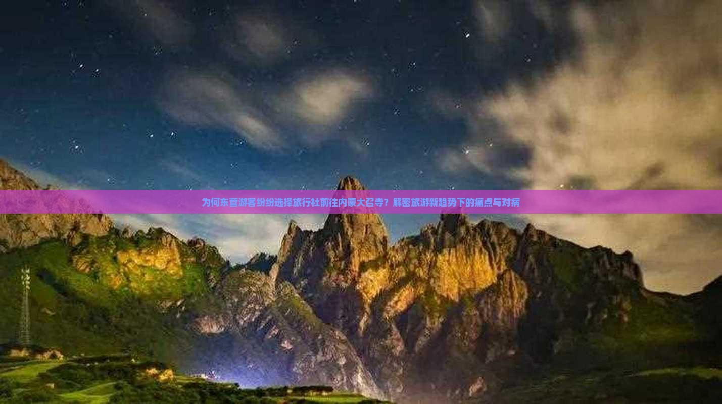 为何东营游客纷纷选择旅行社前往内蒙大召寺？解密旅游新趋势下的痛点与对病