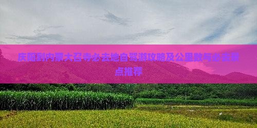 庆阳到内蒙大召寺必去地自驾游攻略及公里数与必去景点推荐